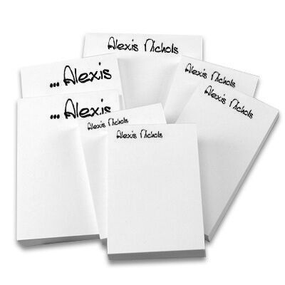 Anthony Notepad Set in White Holder